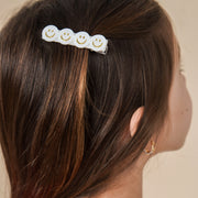 Presilha de Cabelo Infantil Carinha Smile Branca