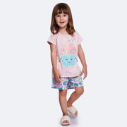 Pijama Infantil Tip Top Glitter Cupcake Rosa - menina de pijama