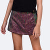Short Saia Infantil Pampili Paetê Irisado Preto
