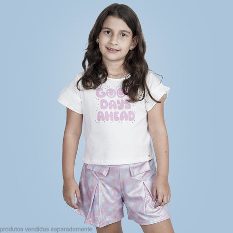 Camiseta Infantil Pampili Good Days Ahead Off White