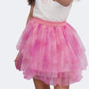 Saia Infantil Pampili Tule em Camadas Rosa