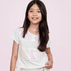 Camiseta Infantil Pampili Cool Mood Paetê Off White