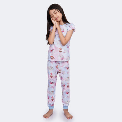 Pijama Infantil Alakazoo Sonho Azul e Rosa - pijama na menina