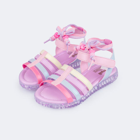 Sandália Infantil Pampili Customize Cordão com Miçangas Colorida
