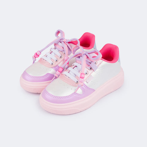 Tênis Infantil Feminino XP24 Customize Cordão com Miçangas Colorido