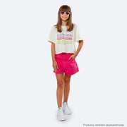 Short Infantil Vic&Vicky Cintura Alta Pink