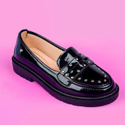 Sapato Infantil Pampili Tifany Mocassim Tachas Preto