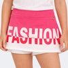 Short Saia Infantil Pampili Estampa Fashion Pink