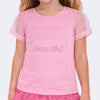 Camiseta Infantil Feminina Beatiful Rosa