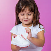 Tênis Infantil Feminino Pampili Yumi Coração Branco