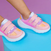 Tênis Infantil Feminino Sky Corações Colorido