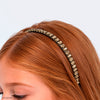 Tiara Infantil Pampili Cristais Dourado e Preta