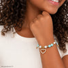 Pulseira Infantil Pampili Coração Strass Azul