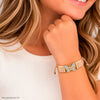 Pulseira Infantil Pampili Borboleta Bege