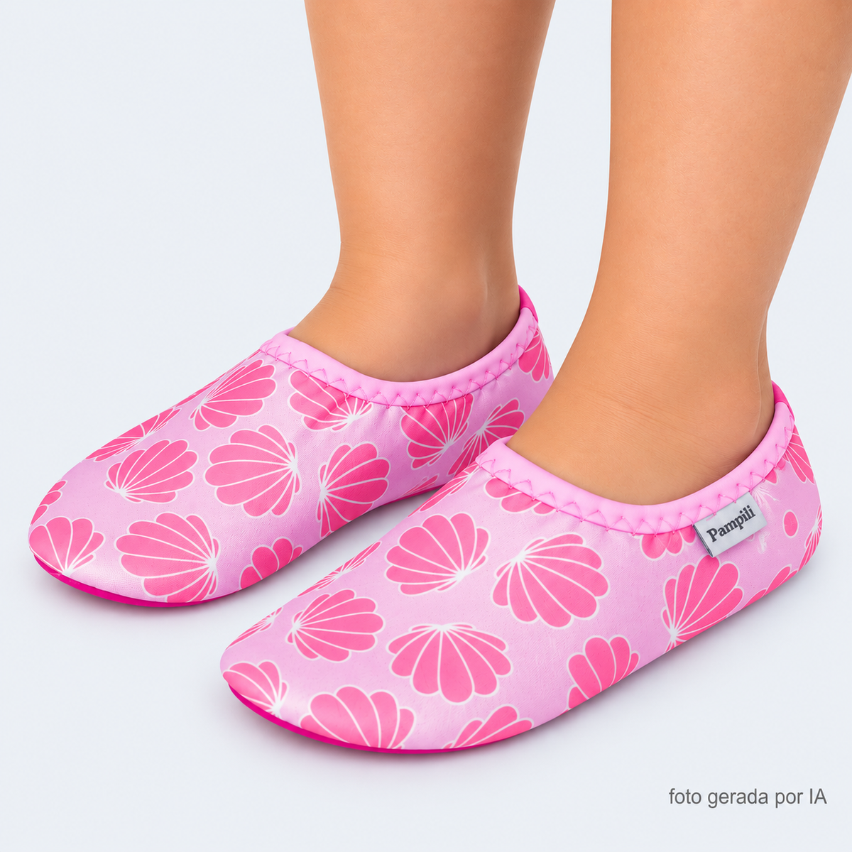 Sapatilha Infantil Bem-Me-Quer Conchas Rosa Pink