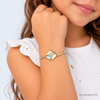 Pulseira Infantil Pampili Anjo Azul e Dourada