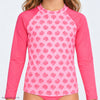 Blusa Uv Infantil Pampili Conchas Rosa Neon
