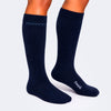 Meia Infantil Feminina 7/8 com Strass Azul Noite