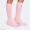 Meia Infantil Feminina 3/4 Corações Rosa