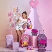 Mochila de Rodinhas Infantil Pampili OMG Pink