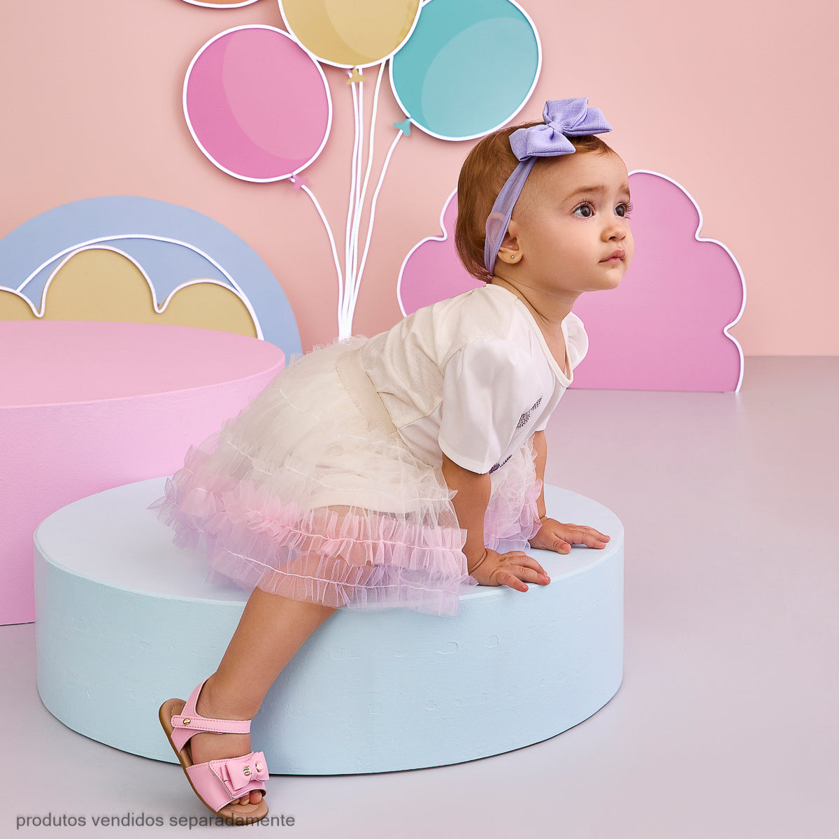 Sandália Infantil Pampili Nana com Laço Rosa