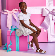 Sandália Papete Infantil Pampili Candy Cristais Prata