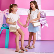 Short Saia Infantil Pampili Alfaiataria Azul Claro