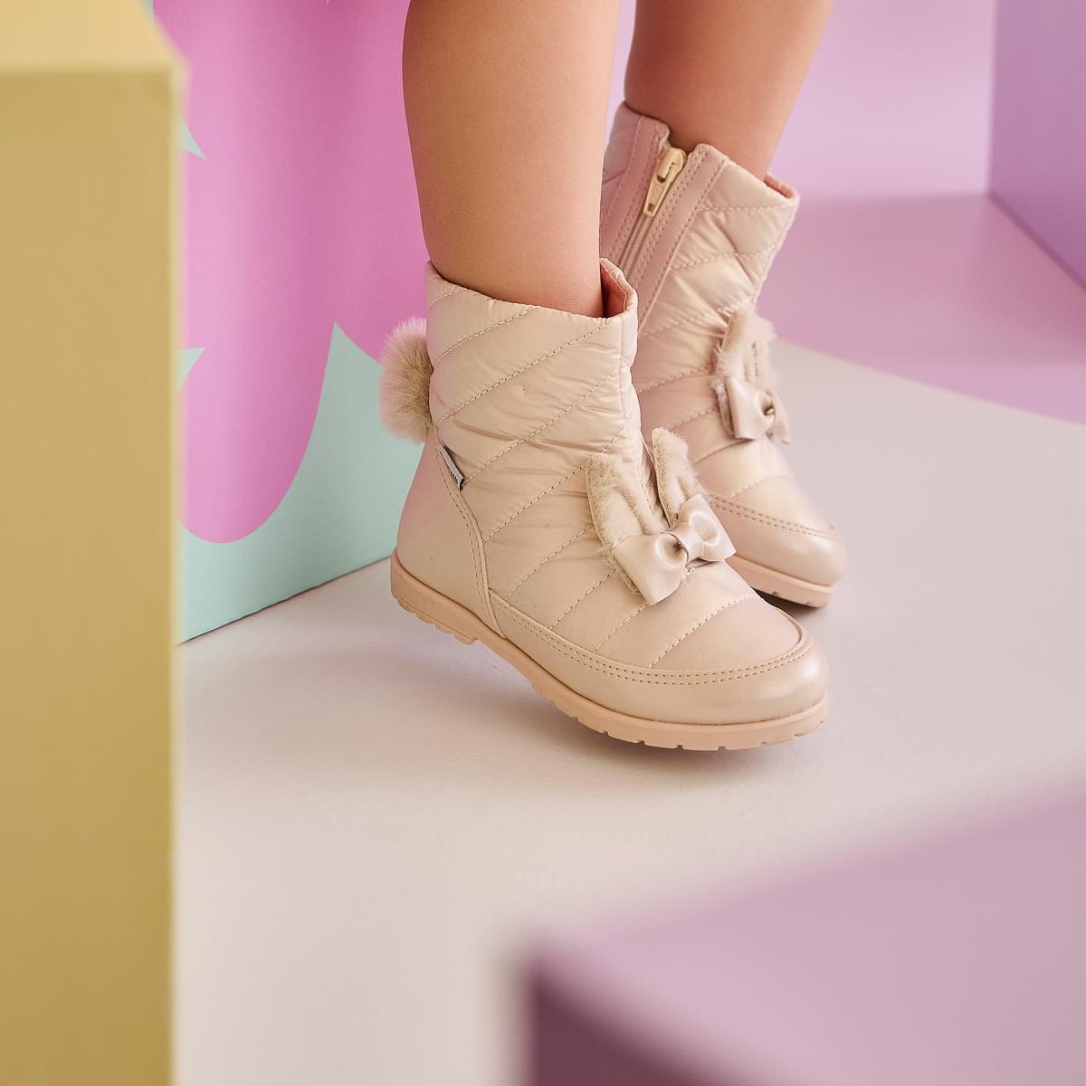 Bota Infantil Pampili Rubi Coelhinho Comfy Nude