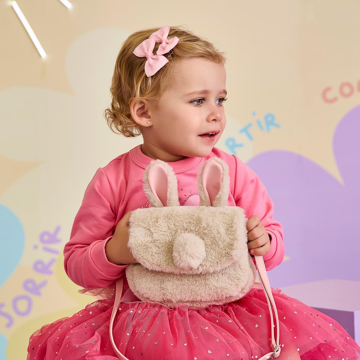 Bolsa Infantil Pampili Coelhinho Nude