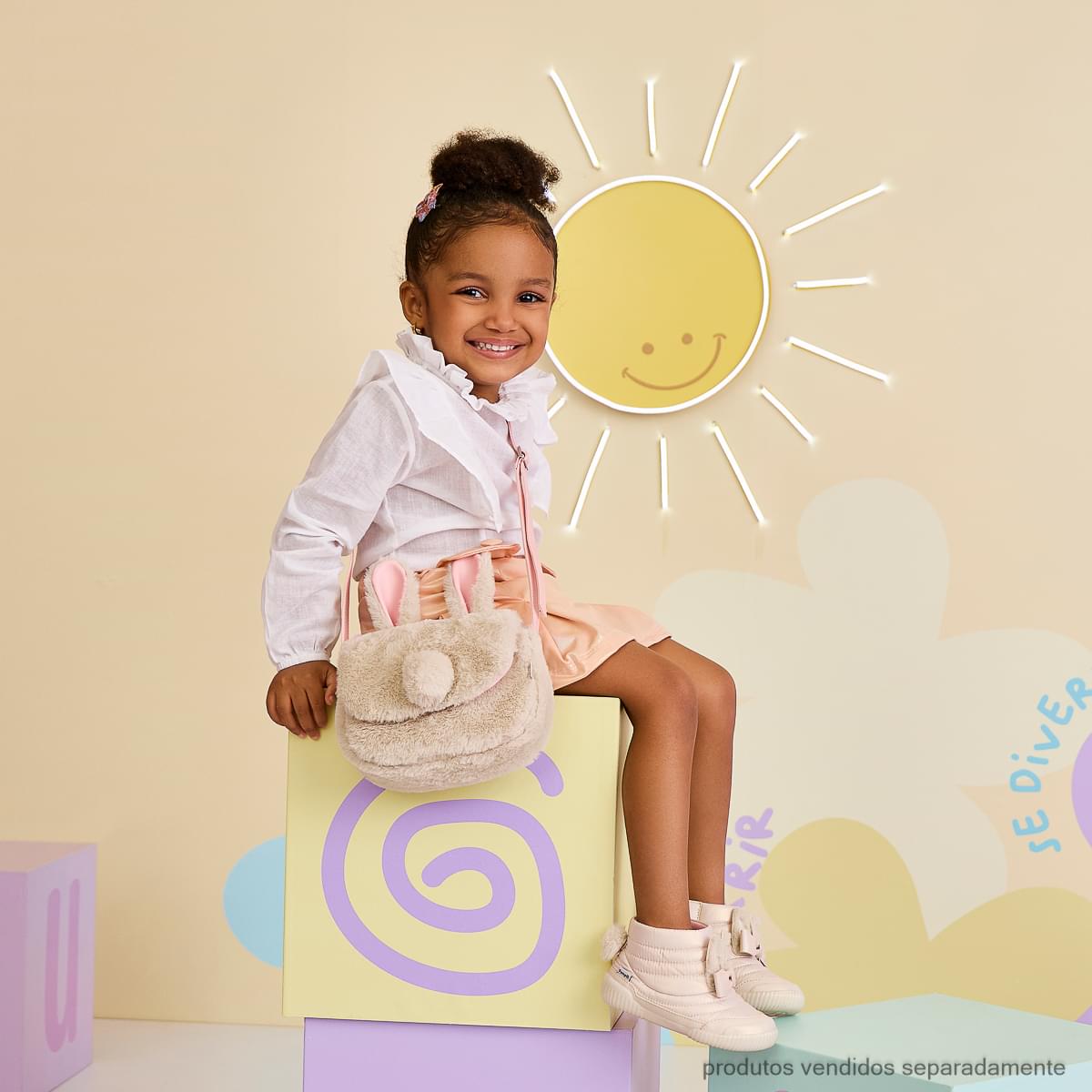 Bolsa Infantil Pampili Coelhinho Nude
