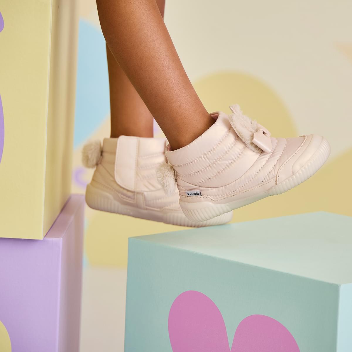 Bota de Bebê Infantil Pampili Yuyu Coelhinho Comfy Nude