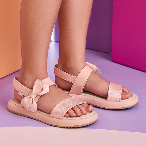 Sandália Infantil Pampili Cora Flatform Glow Rosa
