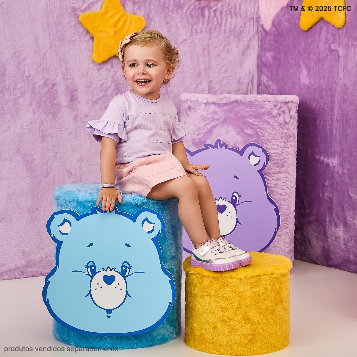 Tênis Infantil Pampili Yumi Ursinhos Carinhosos Branco Lilás