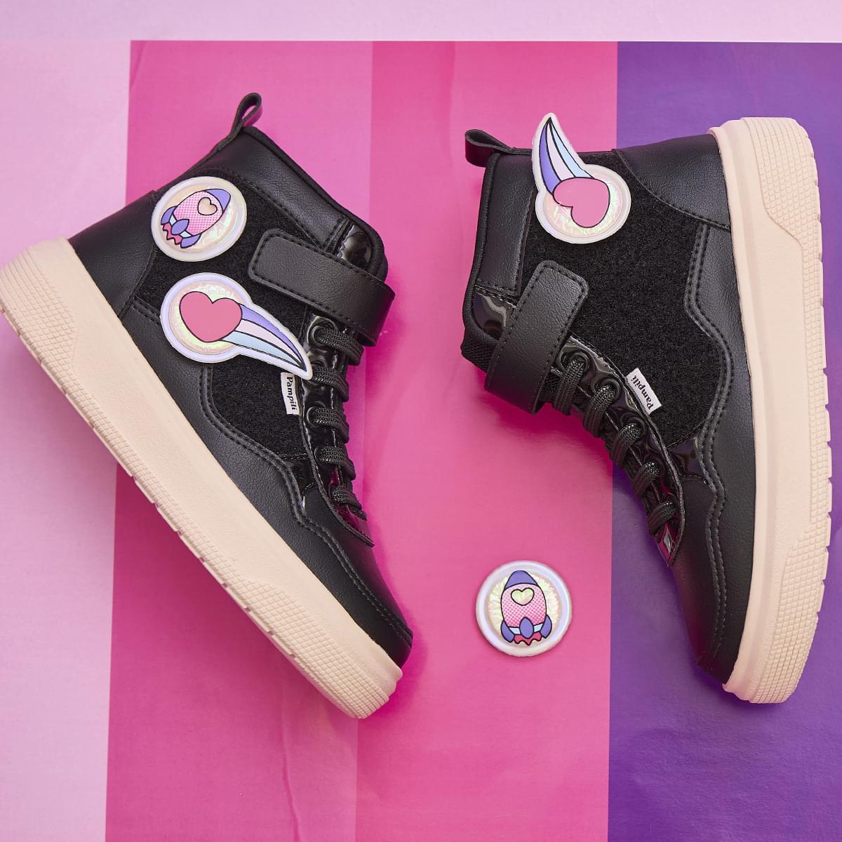 Tênis Infantil Feminino XP24 Patchs Preto