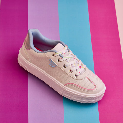 Tênis Infantil Feminino XT 25 Cadarço Colorido Branco