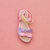 Sandália Papete Infantil Pampili Candy Velcro Laço Colorido