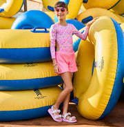 Maiô Infantil Pampili Manga Longa Candy Lilás
