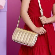 Bolsa Tiracolo Pampili Acolchoada Dourada