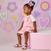 Jardineira Infantil Pampili Rosa Claro