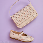 Bolsa Infantil Infantil Pampili Tachas Metalizadas Off White