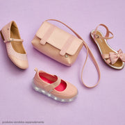 Bolsa Infantil Pampili Faixas com Strass Rosa