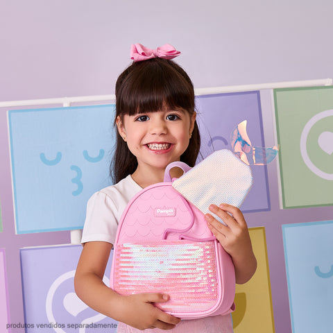 Mochila Infantil Pampili Cauda de Sereia Rosa