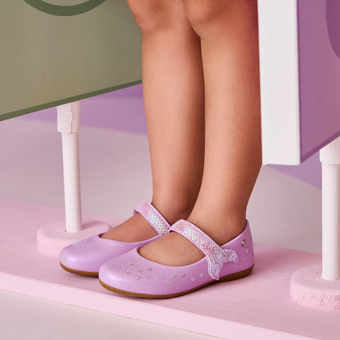 Sapatilha Infantil Pampili Bailarina com Cauda de Sereia Lilás