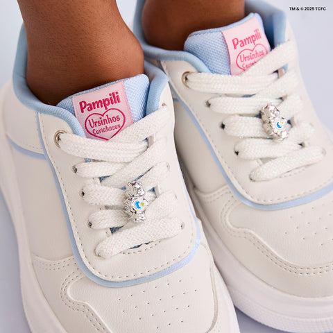 Tênis Infantil Feminina XP24 Ursinhos Carinhosos Branco Azul