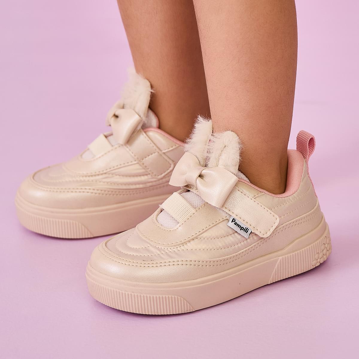 Tênis Infantil Pampili Yumi Coelhinho Comfy Nude