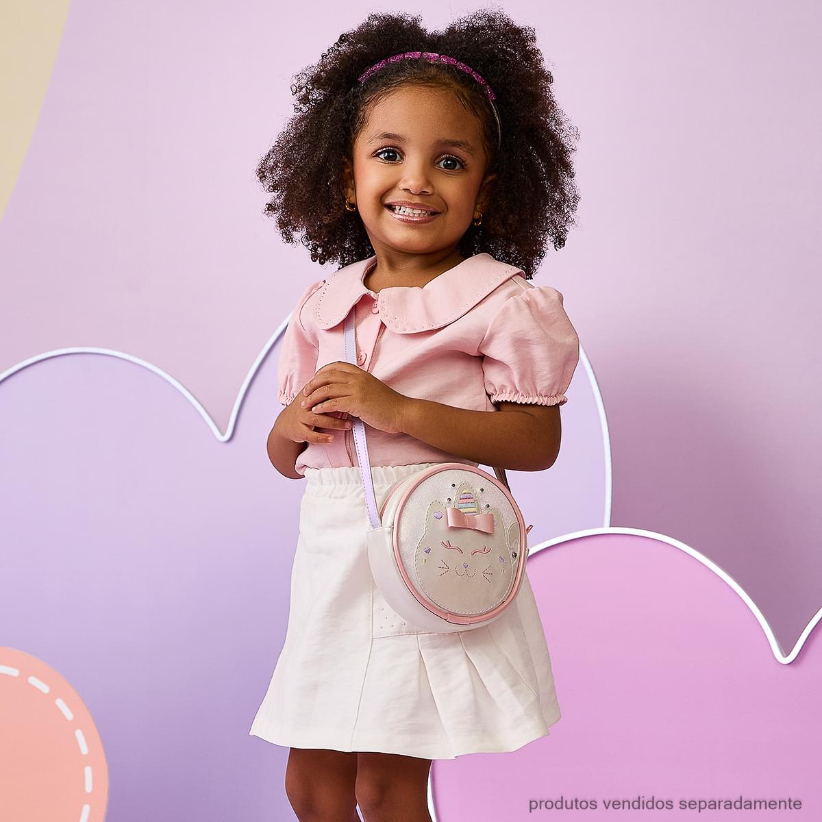 Saia Infantil Pampili Drapeada com Bolsos Off White