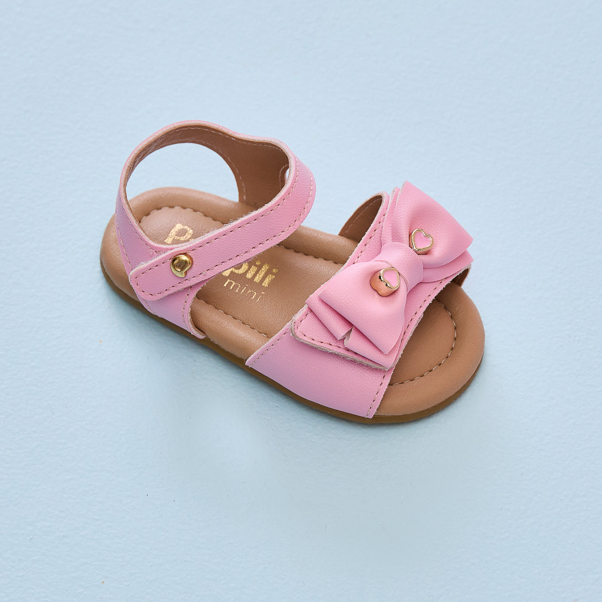 Sandália Infantil Pampili Nana com Laço Rosa