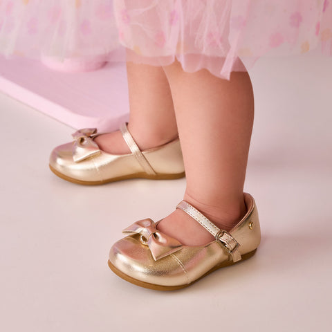 Sapato Infantil Pampili Angel com Laço Dourado