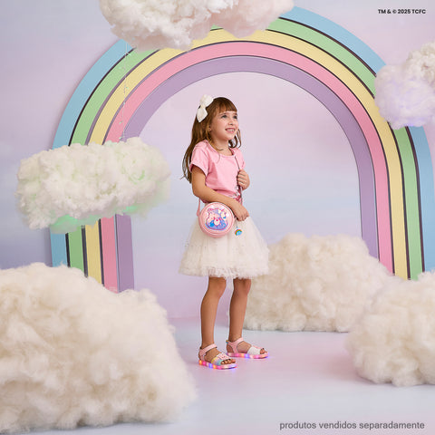 Sandália de Led Infantil Pampili Lulli Ursinhos Carinhosos Rosa
