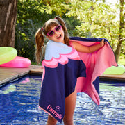 Toalha Infantil Feminina Pampili Borboleta Azul Marinho